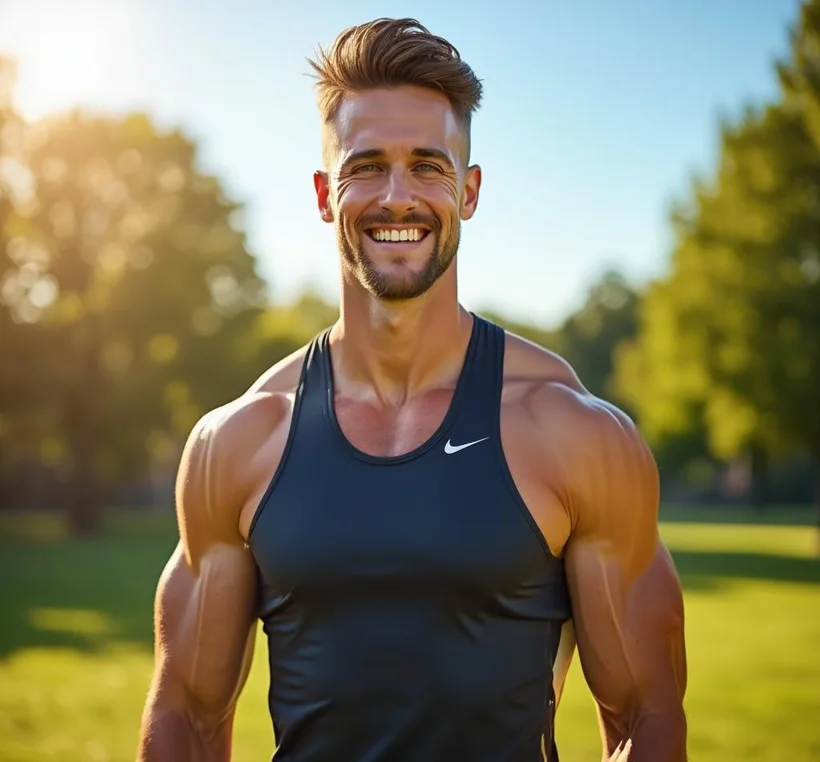 Coach motivating athletes outdoors